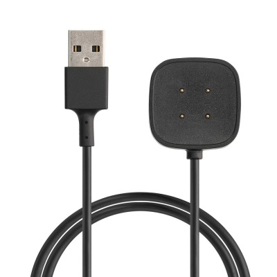 Cablu de incarcare USB pentru Fitbit Versa 3/Sense, Kwmobile, Negru, Plastic, 57781.01 foto