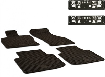 Set Covorase Auto Cauciuc Umbrella Pentru Skoda Superb Iii (2015-). Superb Iv (2020-) + Suport Numar Inmatriculare Mega Drive Simplu Set 2 Buc foto