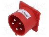 Conector alimentare AC, IEC 60309, IP44, 32A, 400V AC, 5 pini, PCE - 8625-6