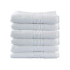 Set de 6 prosoape baie pentru hotel, bumbac 100%, 550gsm, Valentini Bianco, 50x100cm, Greek border