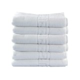 Cumpara ieftin Set de 6 prosoape baie pentru hotel, bumbac 100%, 550gsm, Valentini Bianco, 50x100cm, Greek border