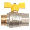 Robinet trecere pentru gaz din bronz cu fluture, 1&quot;, Fi + Fe