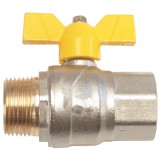 Cumpara ieftin Robinet trecere pentru gaz din bronz cu fluture, 1&quot;, Fi + Fe