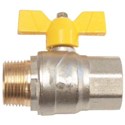 Robinet trecere pentru gaz din bronz cu fluture, 1&amp;quot;, Fi + Fe foto
