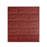Set 10 placi tapet 3d, flippy, 35 x 38 cm, grosime 3 mm, din polietilena, model caramida, suprafata acoperita 1.33 mp, maro