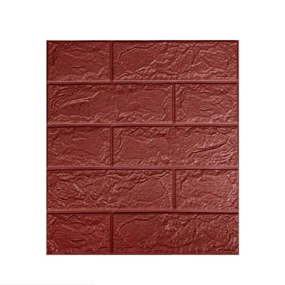Set 10 placi tapet 3d, flippy, 35 x 38 cm, grosime 3 mm, din polietilena, model caramida, suprafata acoperita 1.33 mp, maro foto