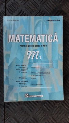 MATEMATICA CLASA A XI A M1 FILIERA TEORETICA ,TEHNOLOGICA ,VOCATIONALA foto