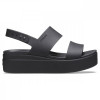 Sandale Crocs Brooklyn Low Wedge Negru - Black/Black, 34, 36 - 38, 41
