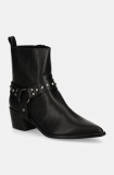 Answear Lab botine femei, culoarea negru, cu toc drept