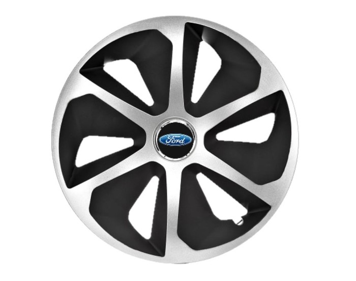 Set 4 capace roti Roco Gri-Negru R16 pentru gama auto Ford