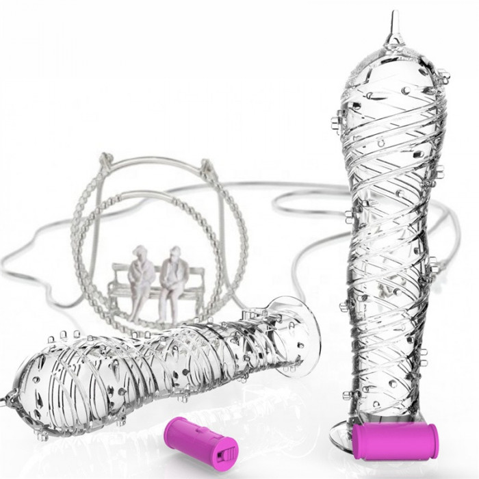 Manson penis transparent electric, 125mm, din silicon, cod produs ps-13-b