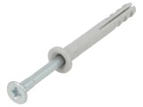 Plastic Anchor with Flange and Zinc-Plated Screw 5x40
