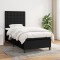 vidaXL Pat box spring cu saltea, negru, 80x200 cm, textil 3142051