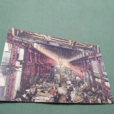 CARTE POSTALA RESITA-VEDERE VECHE DIN COLECTIA ARSENIE BOAR- INTERIOR IN FABRICA DE MASINI NECIRCULATA foto
