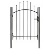 VidaXL Poartă de grădină, negru, 1 x 1,5 m, oțel 143058