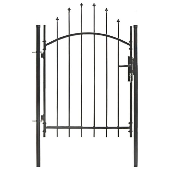 Gossi poarta de gradina, negru, 1 x 1,5 m, otel