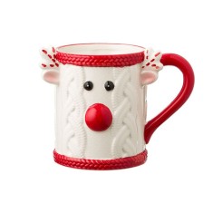 Cana Craciun, din ceramica, model Ren 3 D, 560 ml