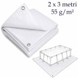 Cumpara ieftin Prelata Impermeabila Sub Piscina 2x3 m, Protectie Baza Piscinei, 55 g/mp