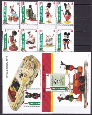 Sierra Leone 1995 Disney MI 2432-2439 + 2 bl.282,283 MNH w66 foto