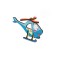 Puzzle 3D de colorat Elicopter, 8 piese, lemn
