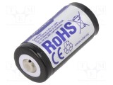 Accu.Xtar.16340 3.7V 0.65Ah Li-Ion +proeminent