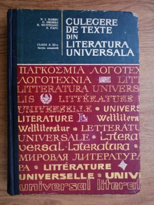 N. I. Barbu, O. Drimba, R.Munteanu - Culegere de texte din literatura universala foto