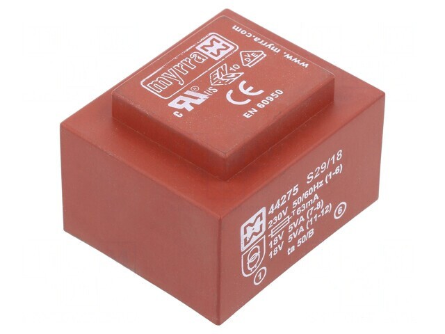Transformator &icirc;ncapsulat 10VA 230V 18V PCB