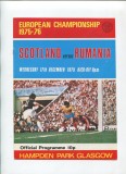 Program oficial Scoția - Rom&acirc;nia 1975