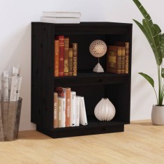 Gossi dulap consola, negru, 60x34x75 cm, lemn masiv de pin