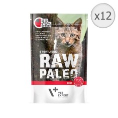 Hrana umeda pentru pisici Raw Paleo, Sterilized, Vita, 12 x 100 g