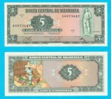 Nicaragua 5 Cordobas 1972 &#039;Cacique Nicarao&#039; UNC serie: C 16975647 p122