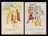 1946 Lot de 2 cartoane ilustrate de propaganda comunista editate de Partidul Comunist Rom&acirc;n, grafica Marvan, Necirculata, Printata
