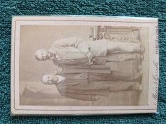 SUPERBA fotografie , anul 1890 ,atelier celebru MAYER SI GERSTL BUCAREST.Comunitatea Aromanilor . Distins domn .de colectie .
