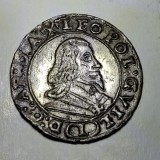 Austria Episcopia de Olomouc Boemia 1 kreuzer 1650 argint Leopold l William RaR