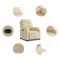Fotoliu rabatabil electric, crem, material textil - 8