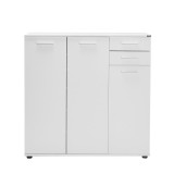 Cumpara ieftin Pantofar Adore Trendline, 3 usi si 2 sertare, 10 rafturi, 108 x 108 x 35 cm