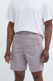 Adidas Originals pantaloni scurti din bumbac culoarea violet, IS1732