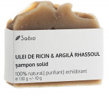 Sampon solid de Ricin si Argila Rhassoul, 130g, Sabio