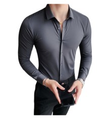 Camasa slim fit Mbrands care nu se sifoneaza 38