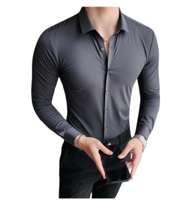 Camasa slim fit Mbrands care nu se sifoneaza 43 foto