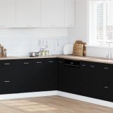 vidaXL Dulap colțar negru din stejar - 75.5 x 75.5 x 81.5 cm, din lemn prelucrat