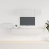 VidaXL Set dulap TV, 5 piese, alb, lemn prelucrat
