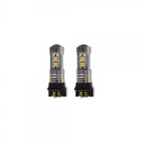 Set 2 Becuri LED PW24W Portocalii, 10 SMD Cree, Canbus Partial, Daylight BMW Seria 3 F30, 20W/bec