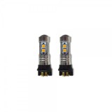 Set 2 becuri led PW24W cu 10SMD Cree Portocaliu, Universal