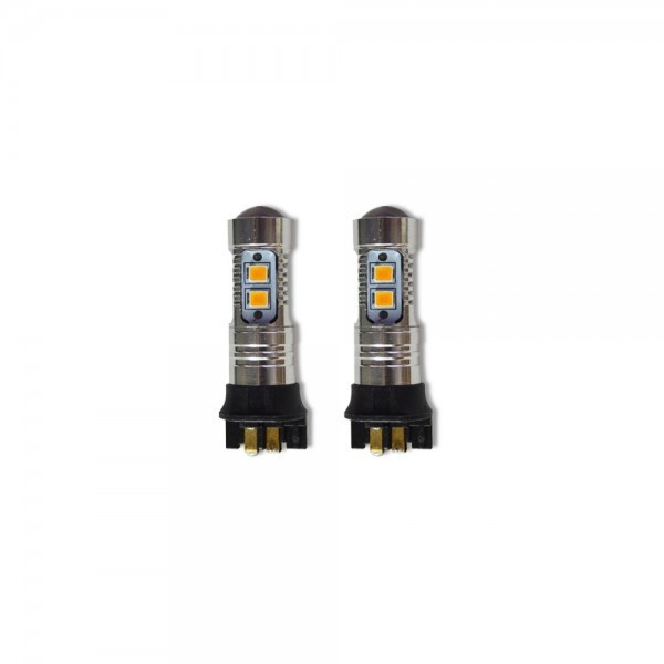 Set 2 becuri led PW24W cu 10SMD Cree Portocaliu