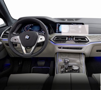 Folie Protectie Navigatie BMW X7 2018-2022, Duragon, protectie Display Navigatie, silicon Transparent, Anti-zgarieturi, kit instalare foto
