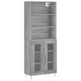 Cumpara ieftin Dulap inalt, gri sonoma, 69,5x34x180 cm, lemn compozit