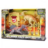 Set de joaca cu 2 dinozauri si accesorii, Lanard Toys, Primal Clash, Gri-Bej
