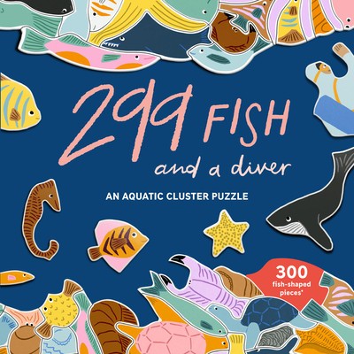 299 Fish (and a Diver) 300 Piece Puzzle: An Aquatic Cluster Puzzle foto
