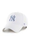 47 brand sapca MLB New York Yankees culoarea alb, cu imprimeu, B-MVPSP17WBP-WHN